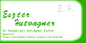 eszter hutvagner business card